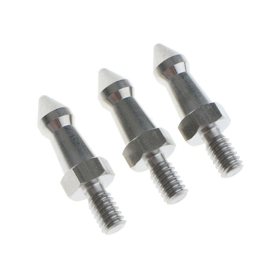 Stainless Steel Short  For Monopod Tripod 1/4inch Screw Type (Set Of 3)