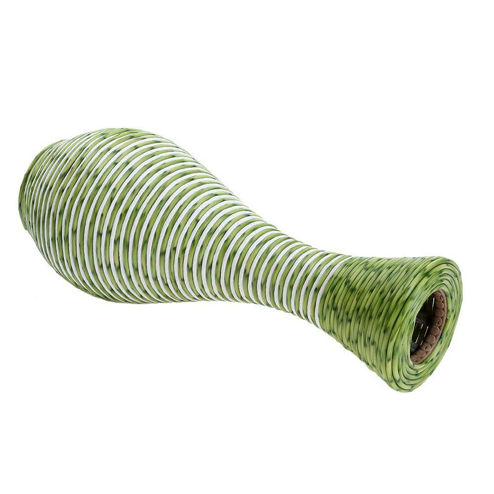 Handmade Simple Plastic Rattan Woven Flower Vase Home Office Desk Decor @