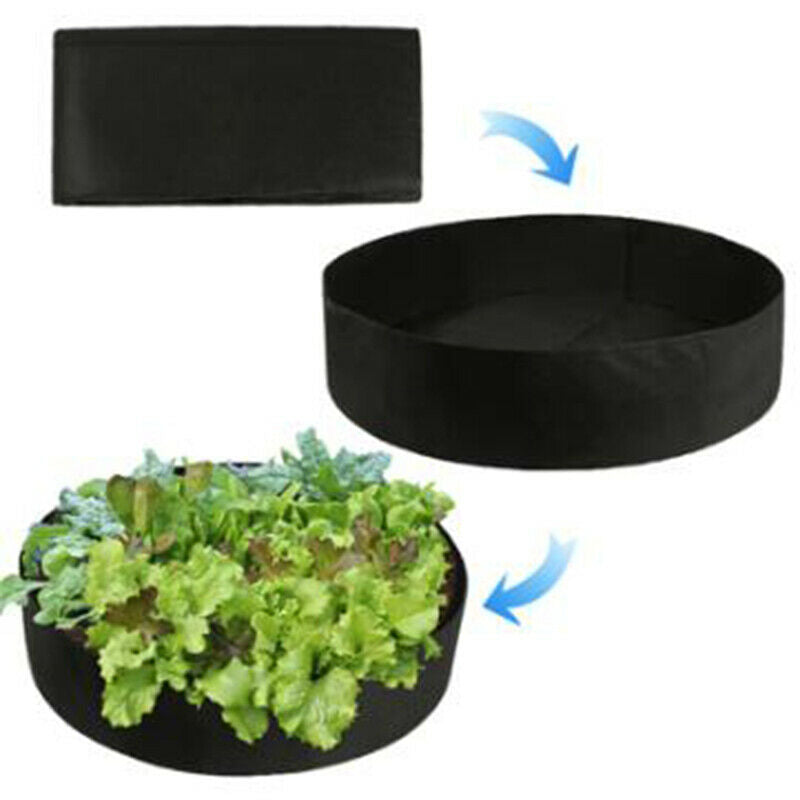 Non-Woven Fabric Raised Garden Bed Round Planting Container Grow B.DD