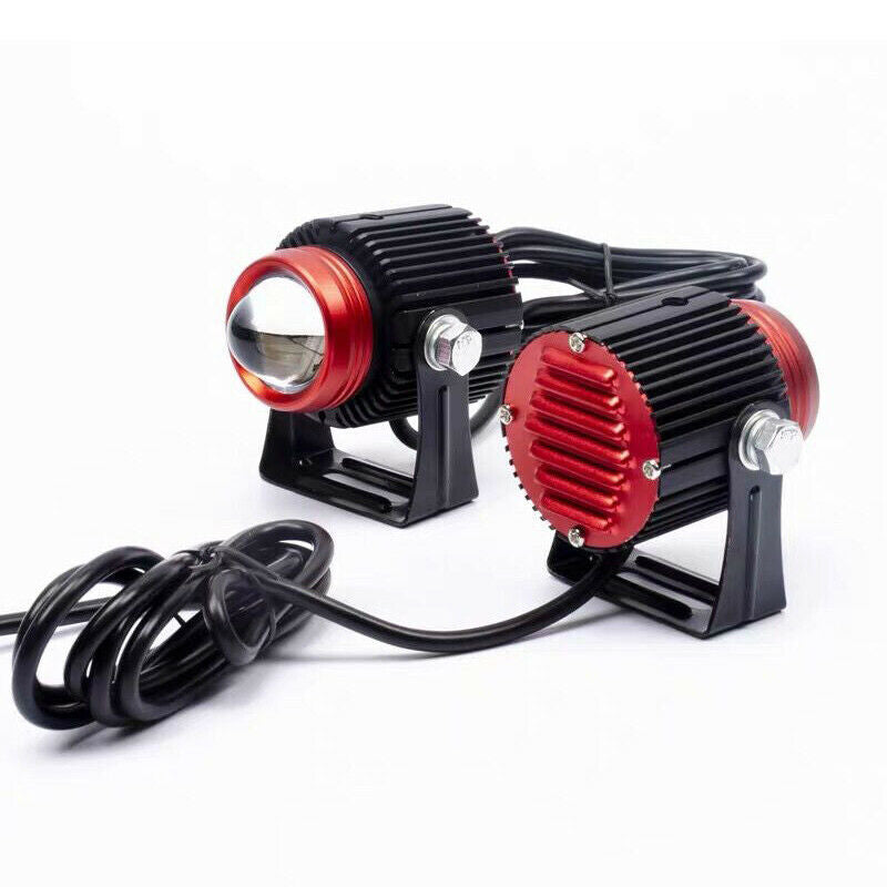6000LM Motorcycle Bike ATV Dual-color LED Spot Light Headlight Driving Fog Lamp