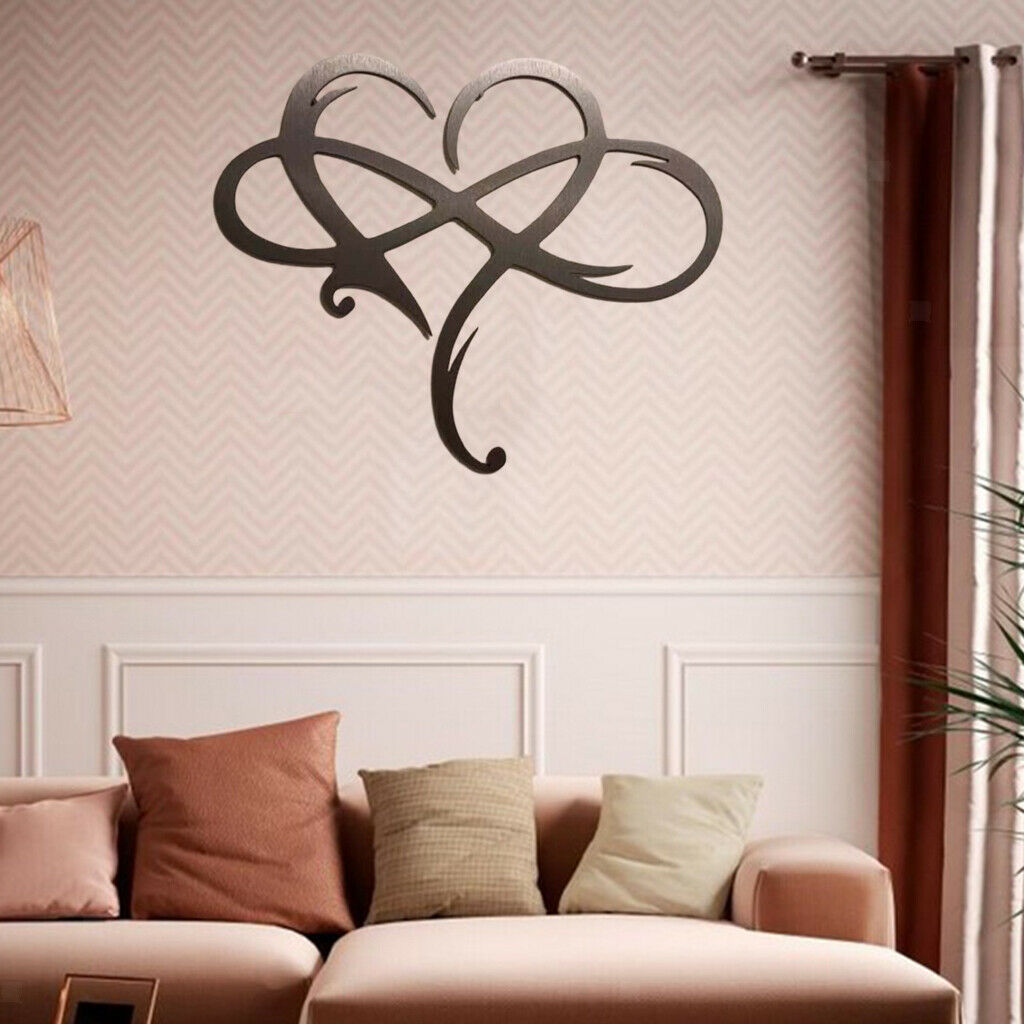 Infinity Love Wall Hanging Sign Livingroom  Heart Decor Patio Ornament