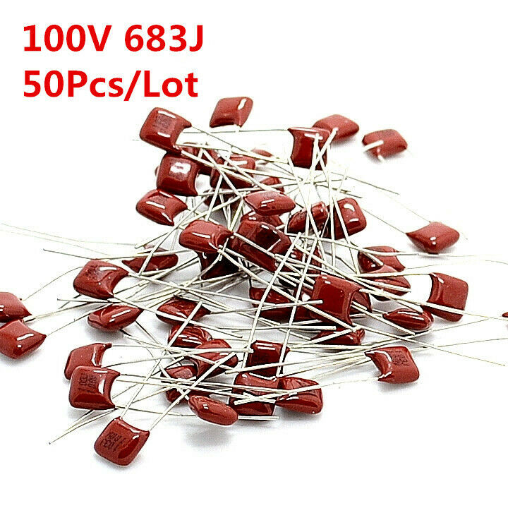 50Pcs CBB Capacitor 100V 683J 0.068UF 68NF 683J100V Pitch 5mm P5