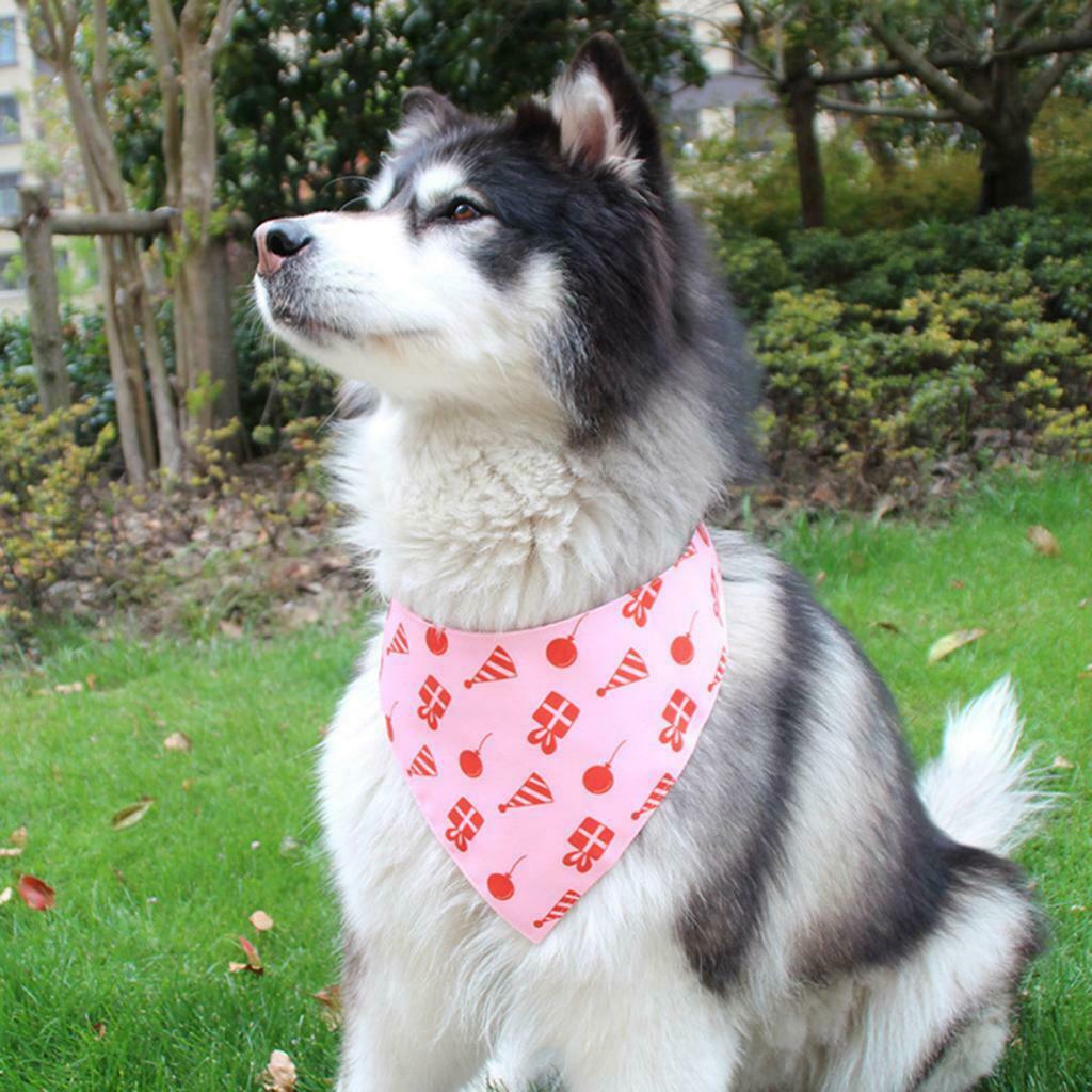 Dog Scarf Cat Washable Saliva Towel For Small Medium Dog Cat Kitten Pink-L