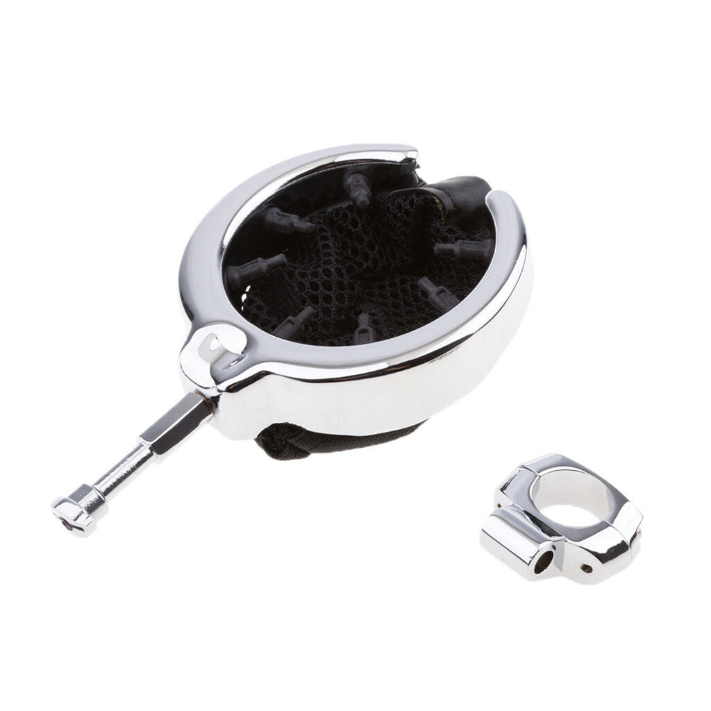 Motorcycle ATV Bike Handlebar Drink Cup Holder Water Bottle Stand Chrome