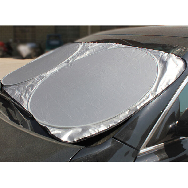 Auto Car Front Rear Window Foldable Jumbo Visor Sun Shade Windshield Covefw Lt