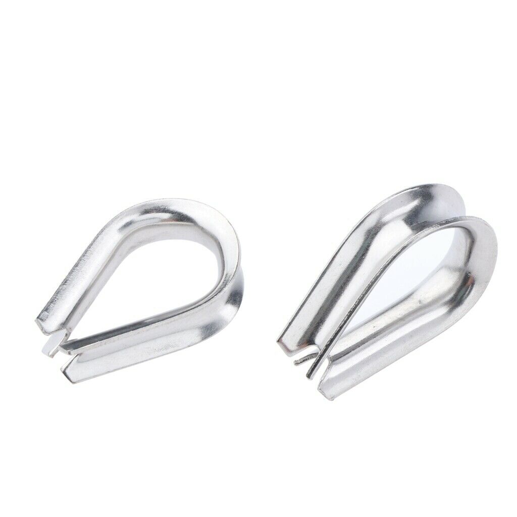 2pcs Stainless Steel Cable Lug Heart For Steel Ropes Lifting And Connecting