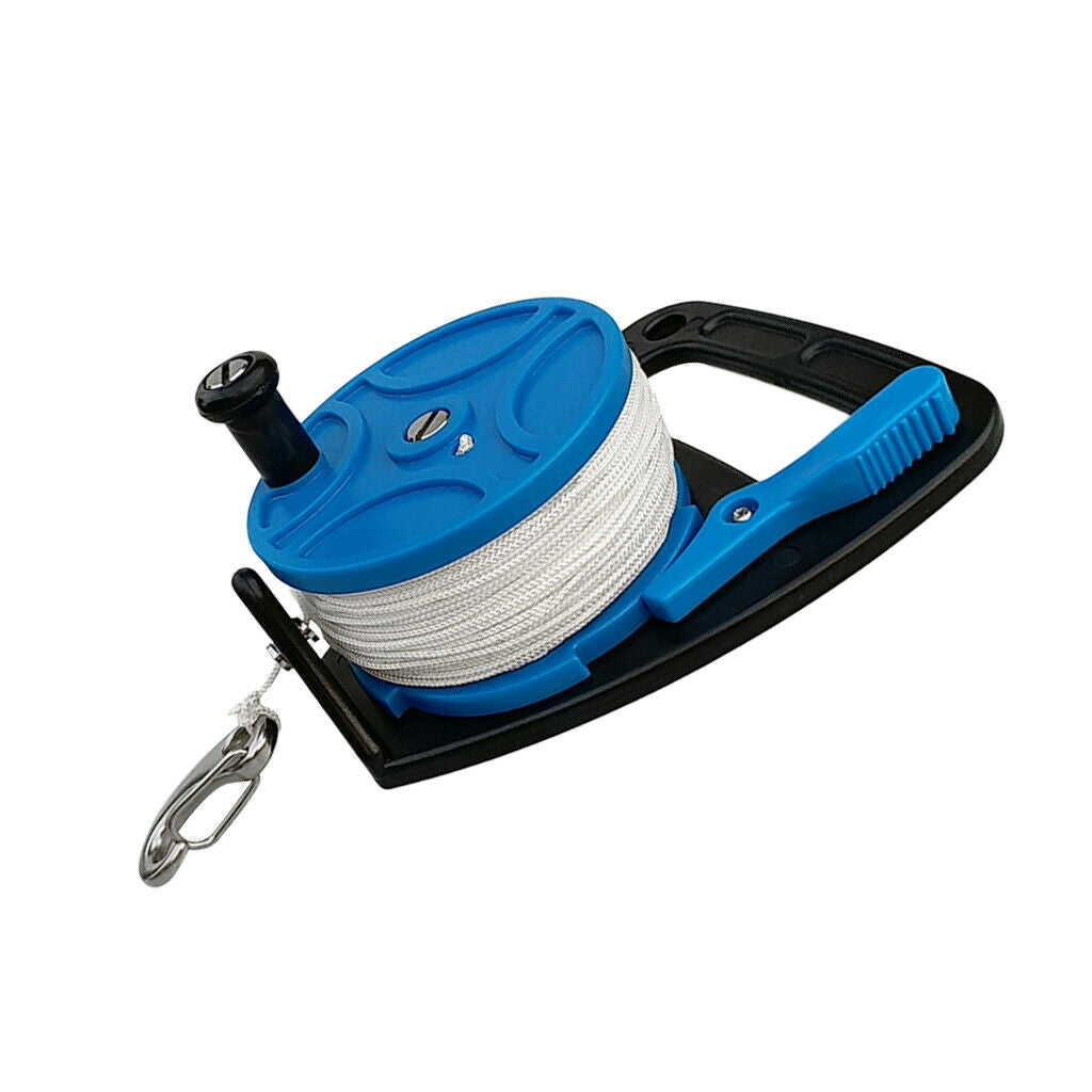 Underwater Scuba Diving Dive Wreck Cave Reel with Handle 83m Line Snap Hook