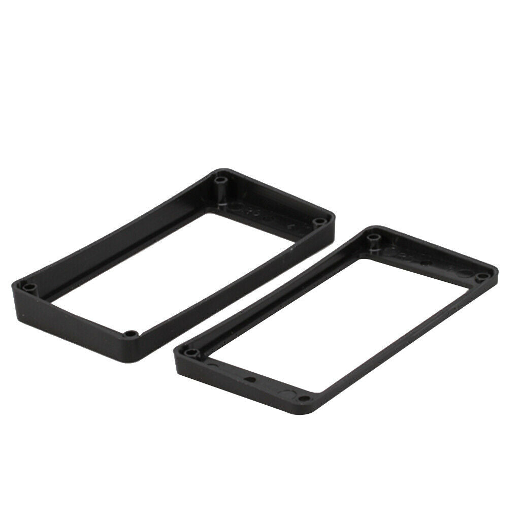 Lots 2 Black Flat Electric Guitar Pickup Frame Mounting Rings Replacements