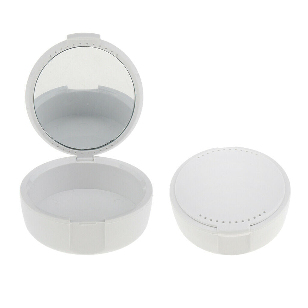 2 Pieces Denture Bath Storage Box Orthodontic Mouthguard