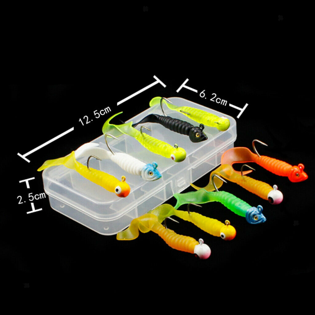 10pcs Soft Bait Shad Fishing Lure  Head Soft Bait Fishing Supplies