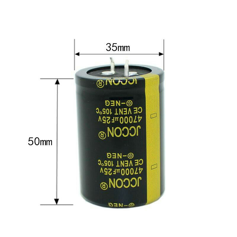 1pcs 25v47000uf Aluminum electrolytic capacitor Audio filter capacitor 35x50mm