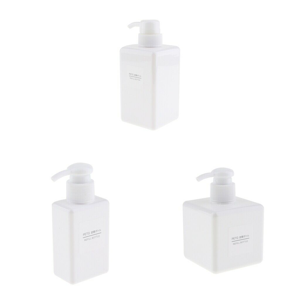 3 Pieces Empty 100ml 450ml 250ml Foaming Soap Dispenser PET for Shampoo