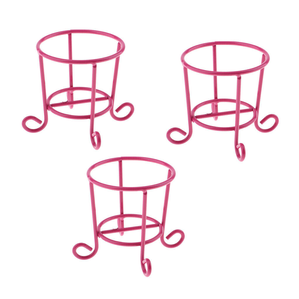 3pcs Lovely Cute Makeup Sponge Blender Powder Puff Holder Stand Rack Red