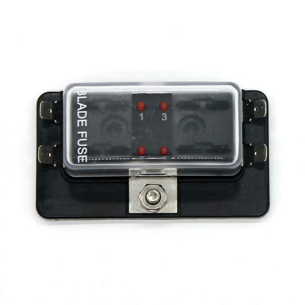 Car Boat Trailer Vehicle 4 Way Circuit ATC/ATO  Fuse Box Block Holder