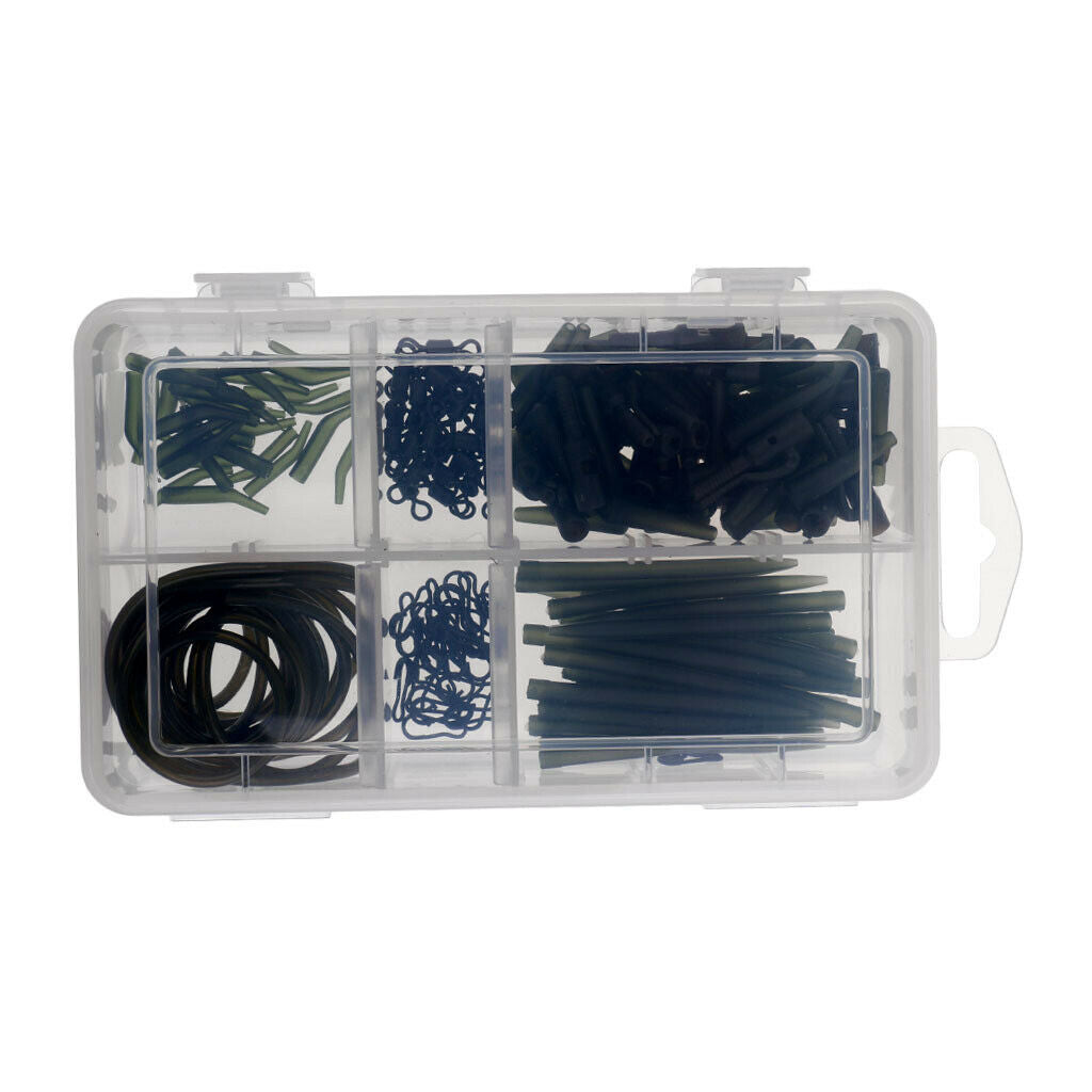 151x Carp Fishing Accessory Tackle Anti  Sleeves Safety Tail Clips Set