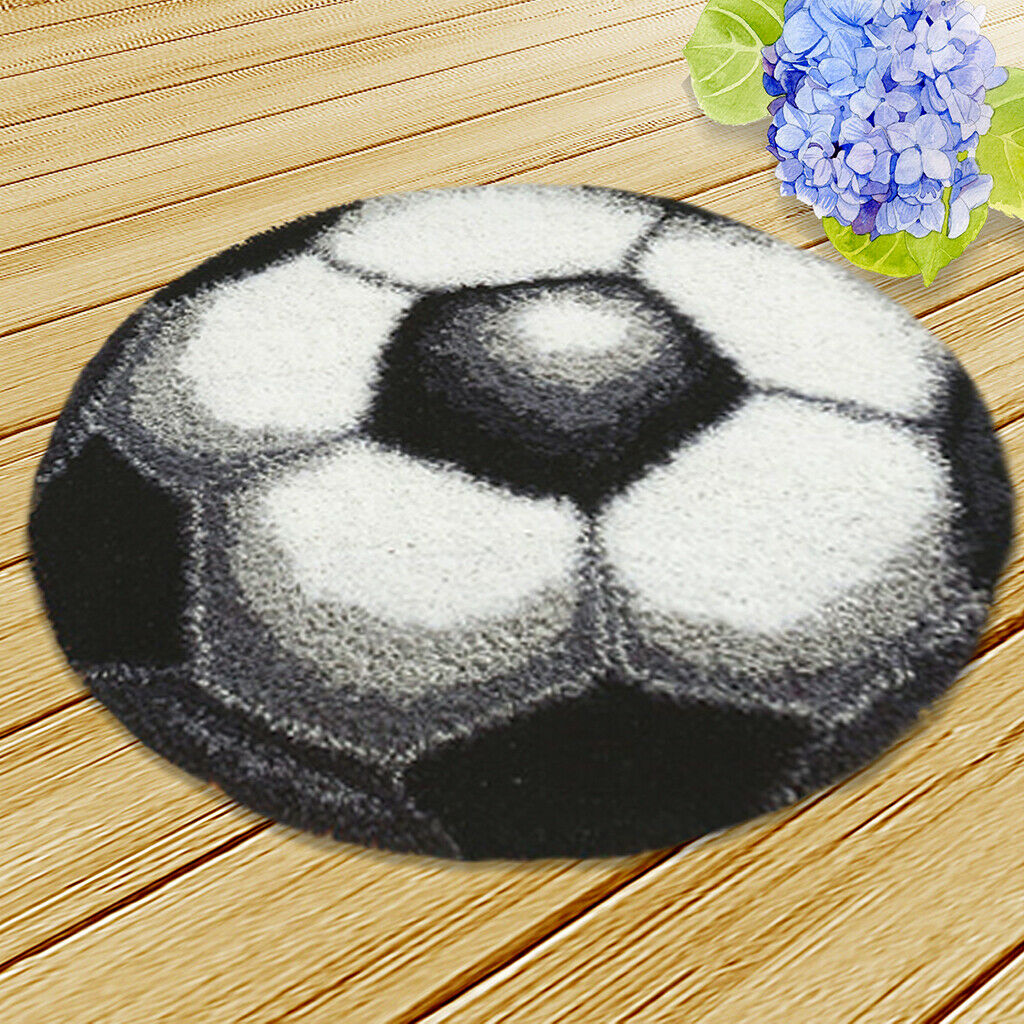 DIY Latch Hook Kit Rug Making Crafts for Kids/Adults 20 inch x 20 inch Football
