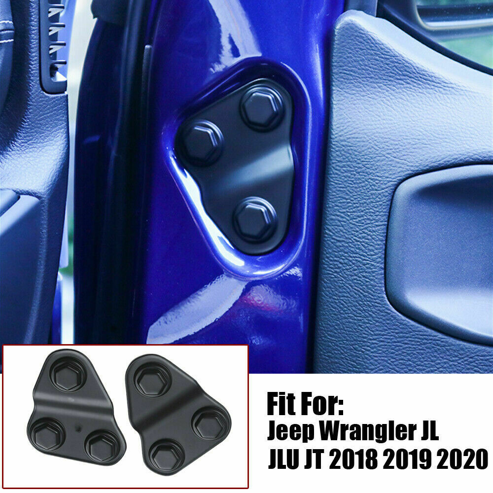 Pair Door Screw Protector Accessories Covers Trim For Jeep Wrangler JL 2018-2021