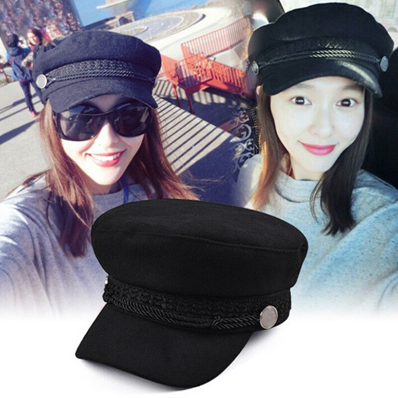Ladies Womens Girls Wool Blend Baker Boy Peaked Cap Newsboy Hat Beret â„–`T pwL SJ
