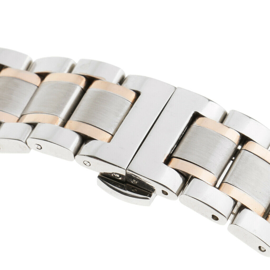 Butterfly Deployment Clasp Stainless Steel Watch Band Strap Bracelet  20mm