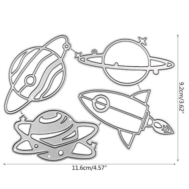 Planet Rocket Metal Cutting Dies Stencil Scrapbooking DIY Album Stamp Paper Card