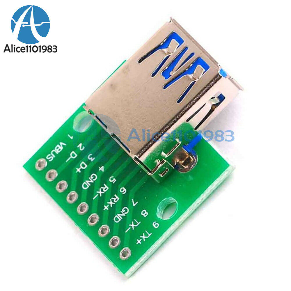 USB 3.0 3.1 Female to DIP Adapter PCB Module Connector Converter For Arduino