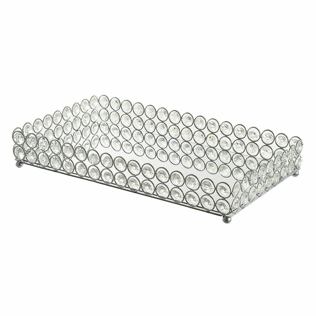 1pc Mirrored Vanity Tray Ornate Jewelry Tray Decorative Tray Skin 35x20x5cm
