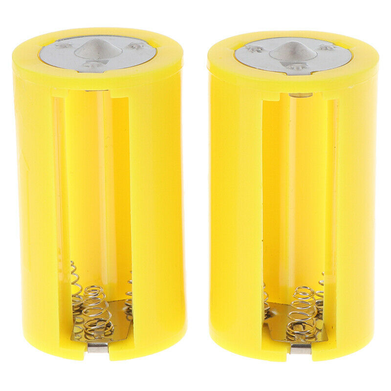 2PC 3AA to D Parallel Adapter Battery Holder Converter Adapter Switcher Case XC