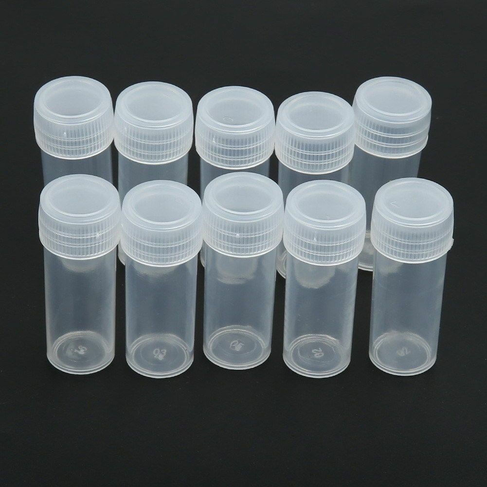 50Pcs 5g Volume Plastic Sample Bottle 5ML Small Bottle Vial Storage Container