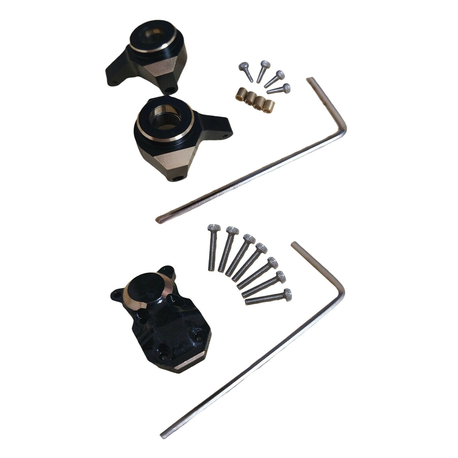 1:24 Brass Diff Cover with Steering Knuckle for Axial SCX24 90081RC Car
