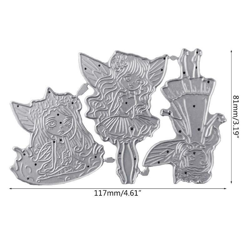 Three Flower Fairies Carbon Steel Cutting Dies DIY Scrapbooking Photo Album Card