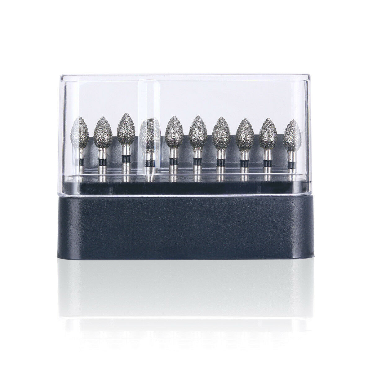 100 Kits AZDENT Dental Diamond Burs FO-27S Flame Tip for High Speed Handpiece