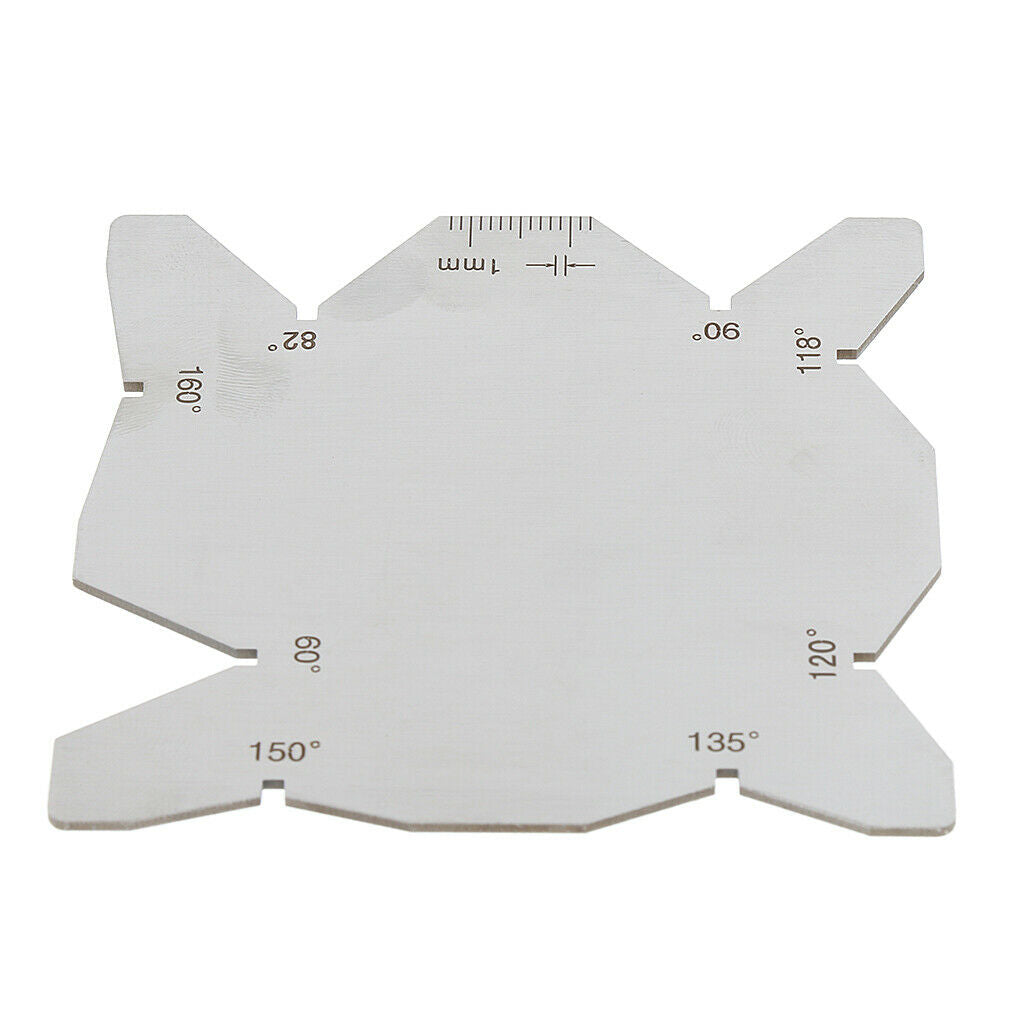 Universal Stainless Steel Drill Grinding Gauge 60 70 90 118 125 Degree Perfect