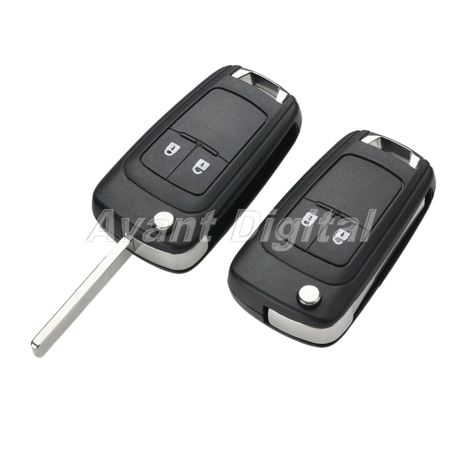 2Pcs Remote Key 2 Buttons 433MHz ID46 Chip Battery Fit For Orlando 2011 Present