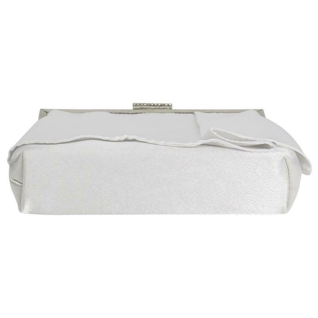 Women Clutch Evening Bag Pleated Satin Formal Wedding Cocktail Handbag Purse