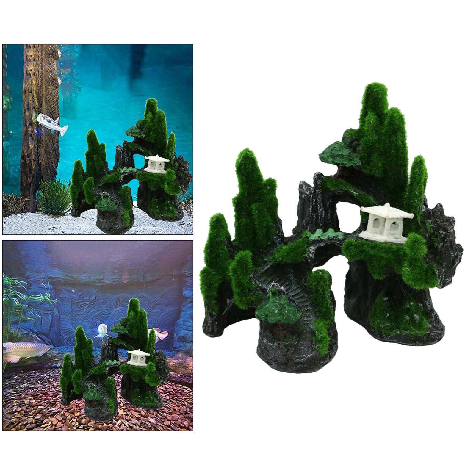 Aquarium Ornament Rockery Fish Tank Decor Artificial Reef Crafts Non-Fading