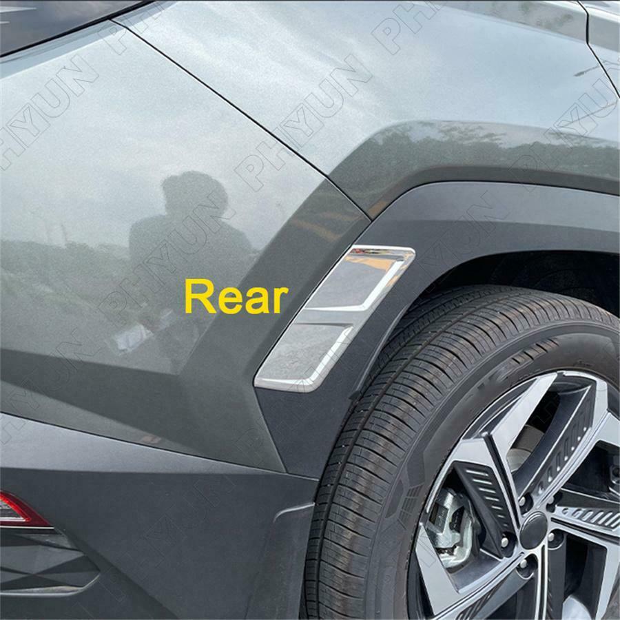 For 2021 2022 Hyundai Tucson NX4 Wheel Eyebrow Stickers ABS Trim Side Covers 4x