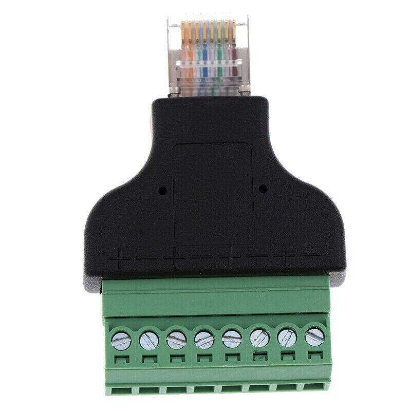 8P8C RJ45 Ethernet Male to 8 Pin AV Terminal Screw Adapter Converter For  Px Lt
