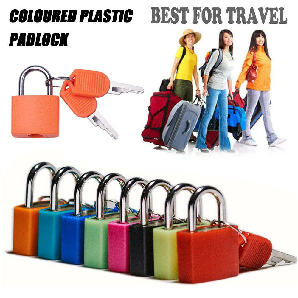 8pc Mini Strong Metal Padlock w/2 Keys Lock for Travel Suitcase Diary Lock Decor