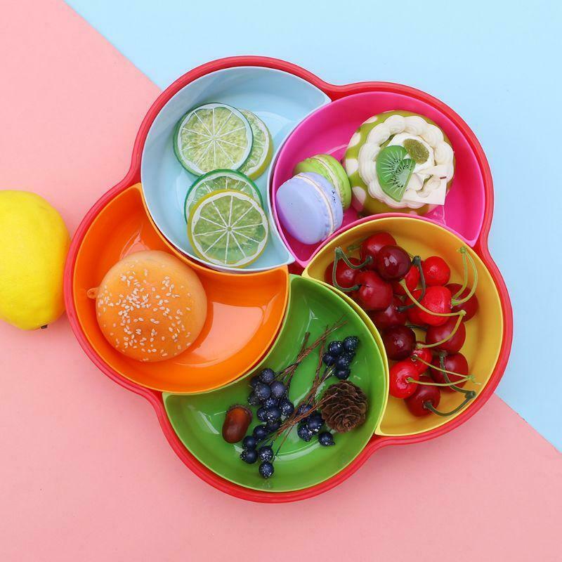 Multi-function Snack Plates Candy Box With Lid Home Large Capacity Fruits Nut