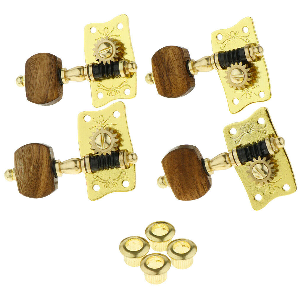 4 Pieces Acacia Knob Ukulele Uke Tuning Pegs Tuners String Instrument Accessory