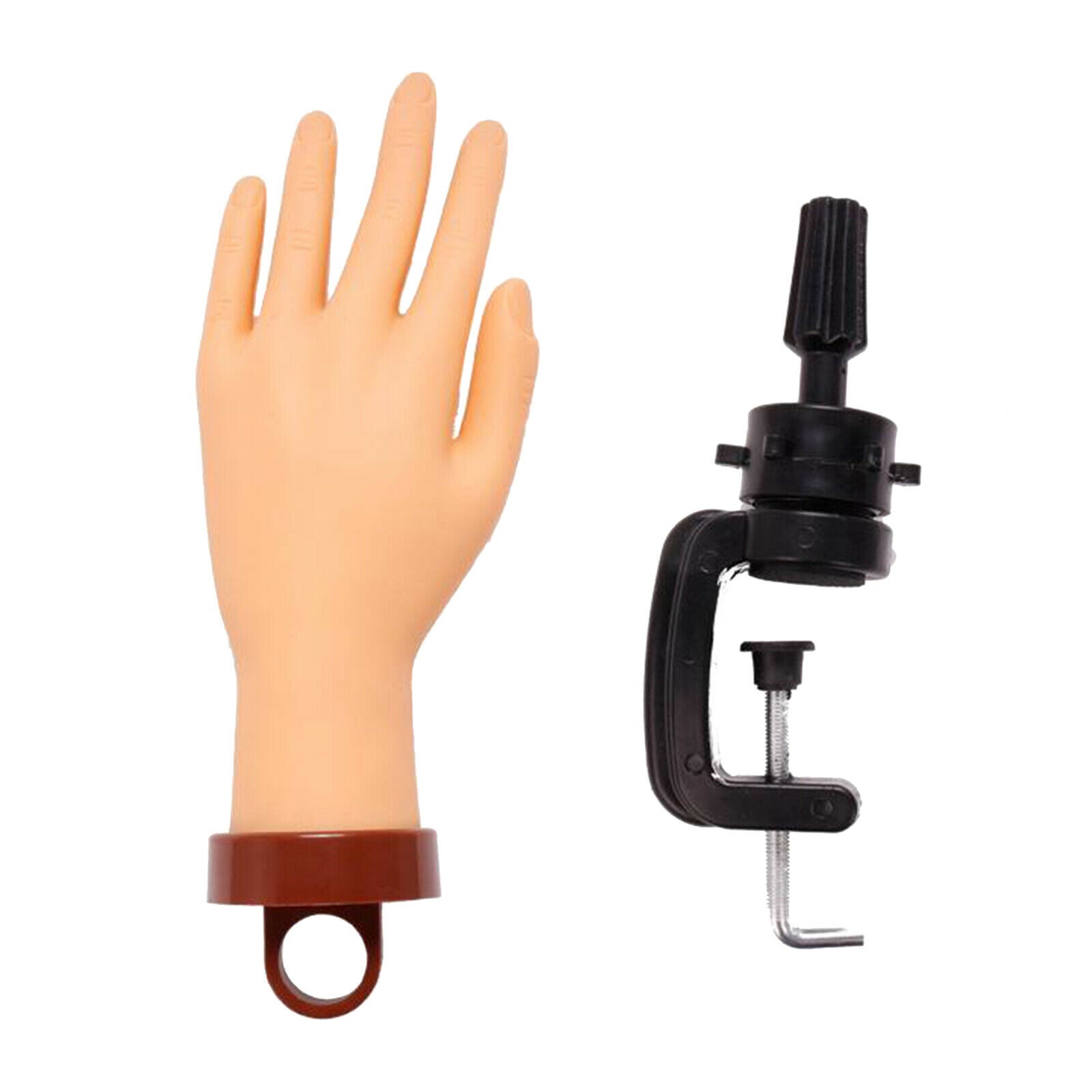 Left Lifesize Practice Hands Training Display Manicure Hand with Bracket