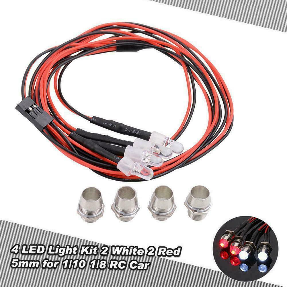 4 LED Light Kit Truck Lights Headlights Taillight RC 1/8 Car 1/10 F5O0 Sale