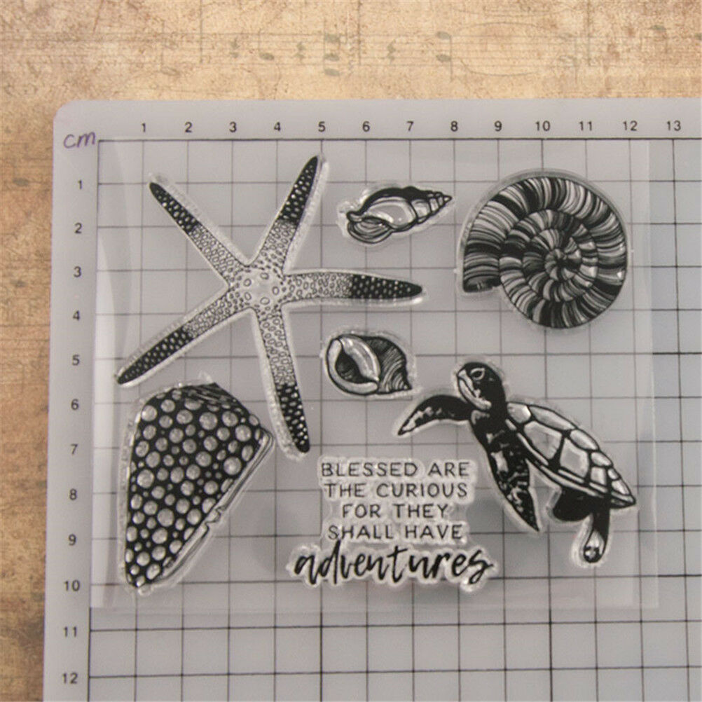 Sea Animal Rubber Clear Stamp Cling Seal Scrapbooking Diary Card Decor Cra.l8