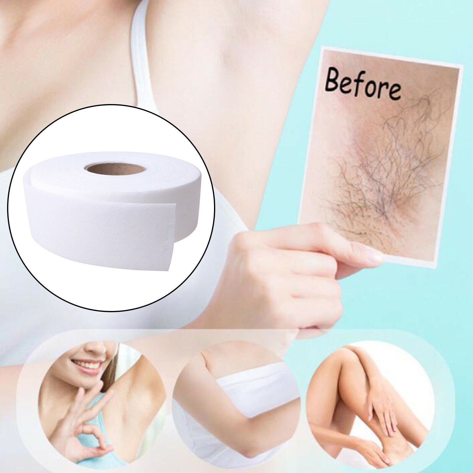 Non Woven Body & Face Wax Tape Roll 2.75 "X 110M Wrapping
