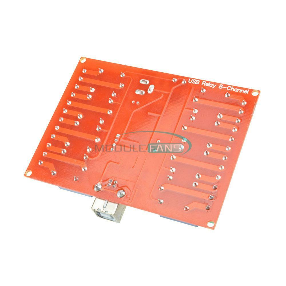 New 12V USB Relay 8 Channel Programmable Computer Control For Smart Home