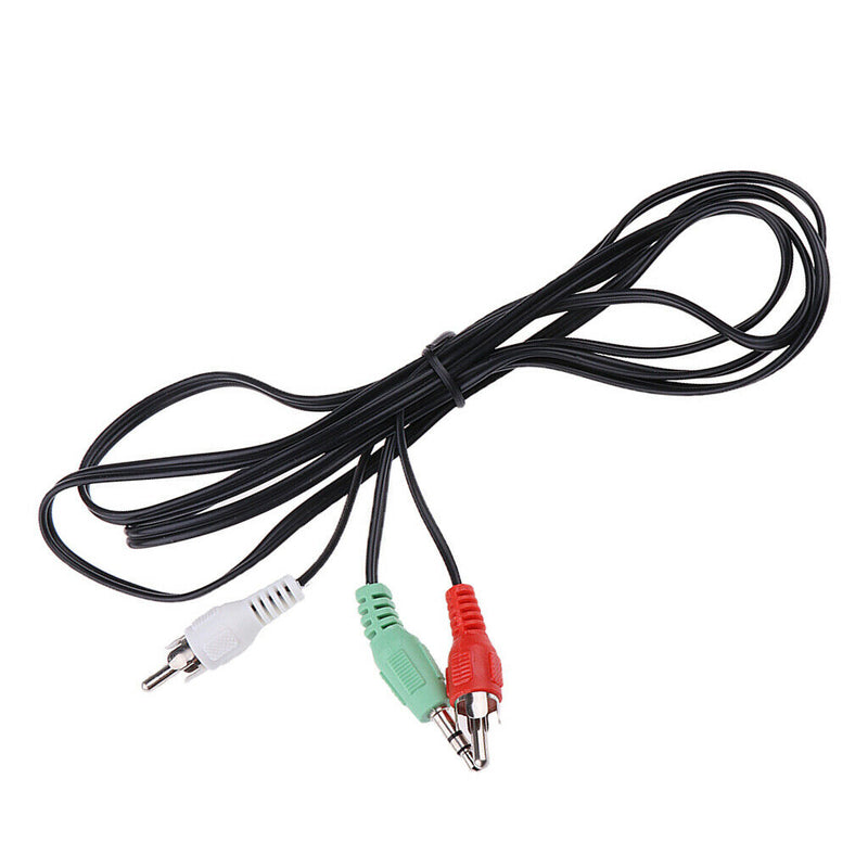 2x 3.5mm 1/8" Plug Male to 2 RCA Male Stereo Audio Splitter Cable Adapter 4.3FT