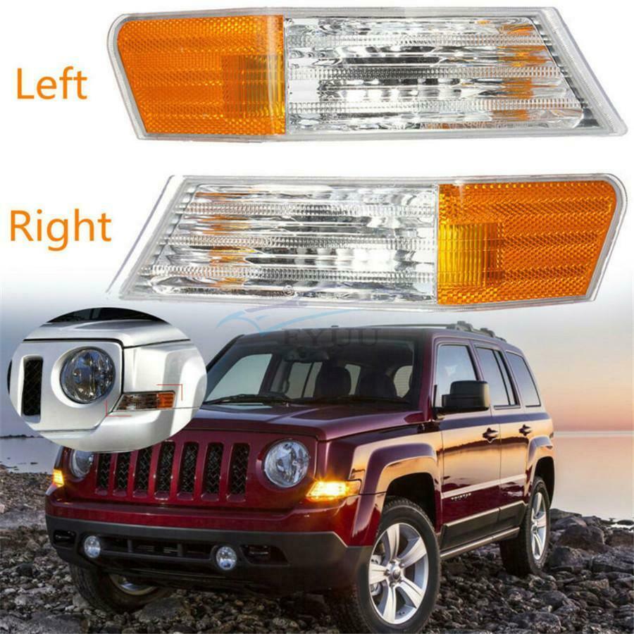 2x ( Left + Right) Transparent + Yellow Parking Turn Signal For Patriot 2007-14