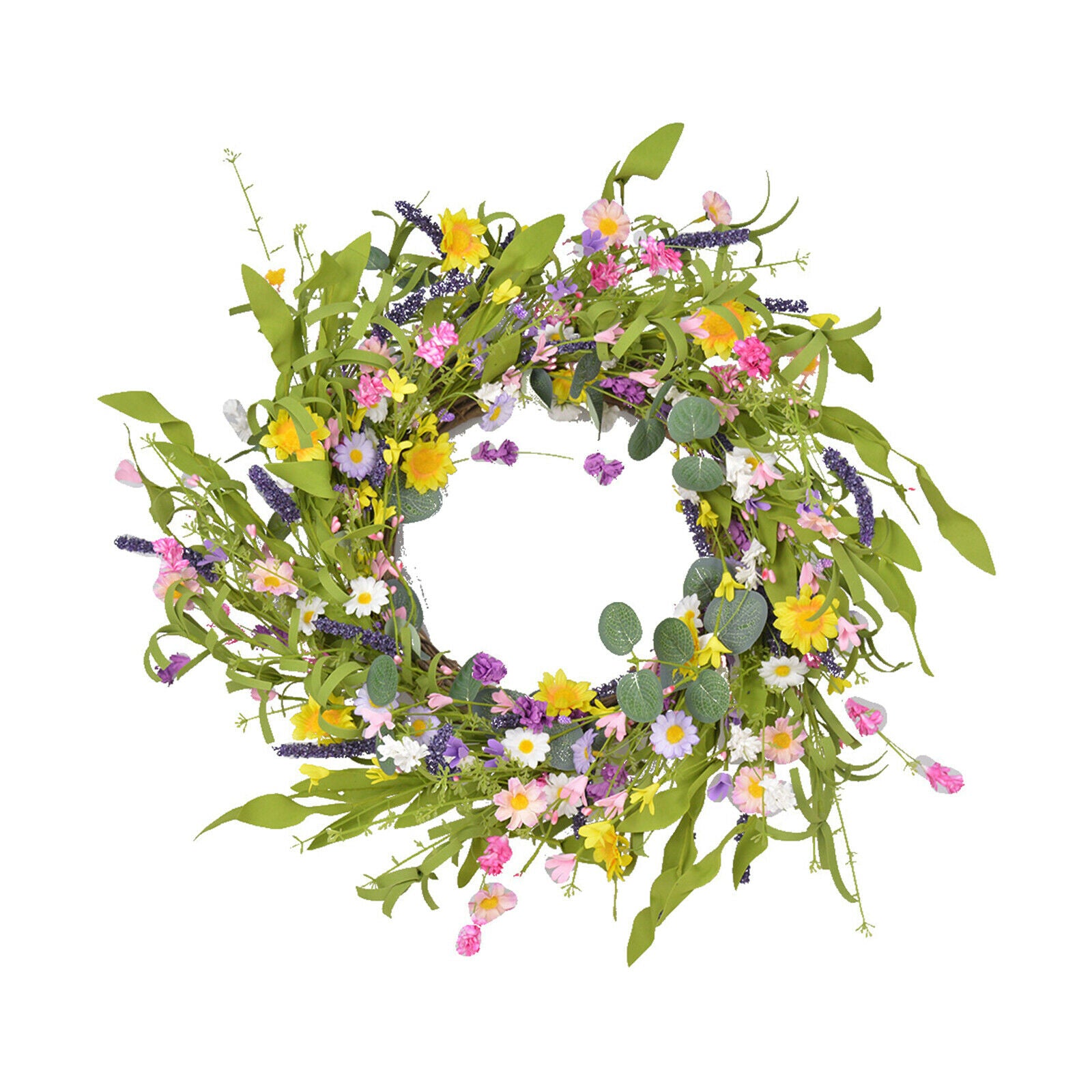 23.6 inch Artificial Flower Wreath Lavender Garland Wedding Decoration