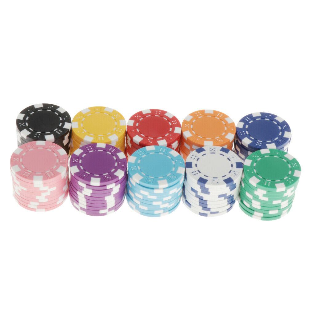 100pcs 4cm Casino Supply Board Games Blank Chips Token Party Table Game