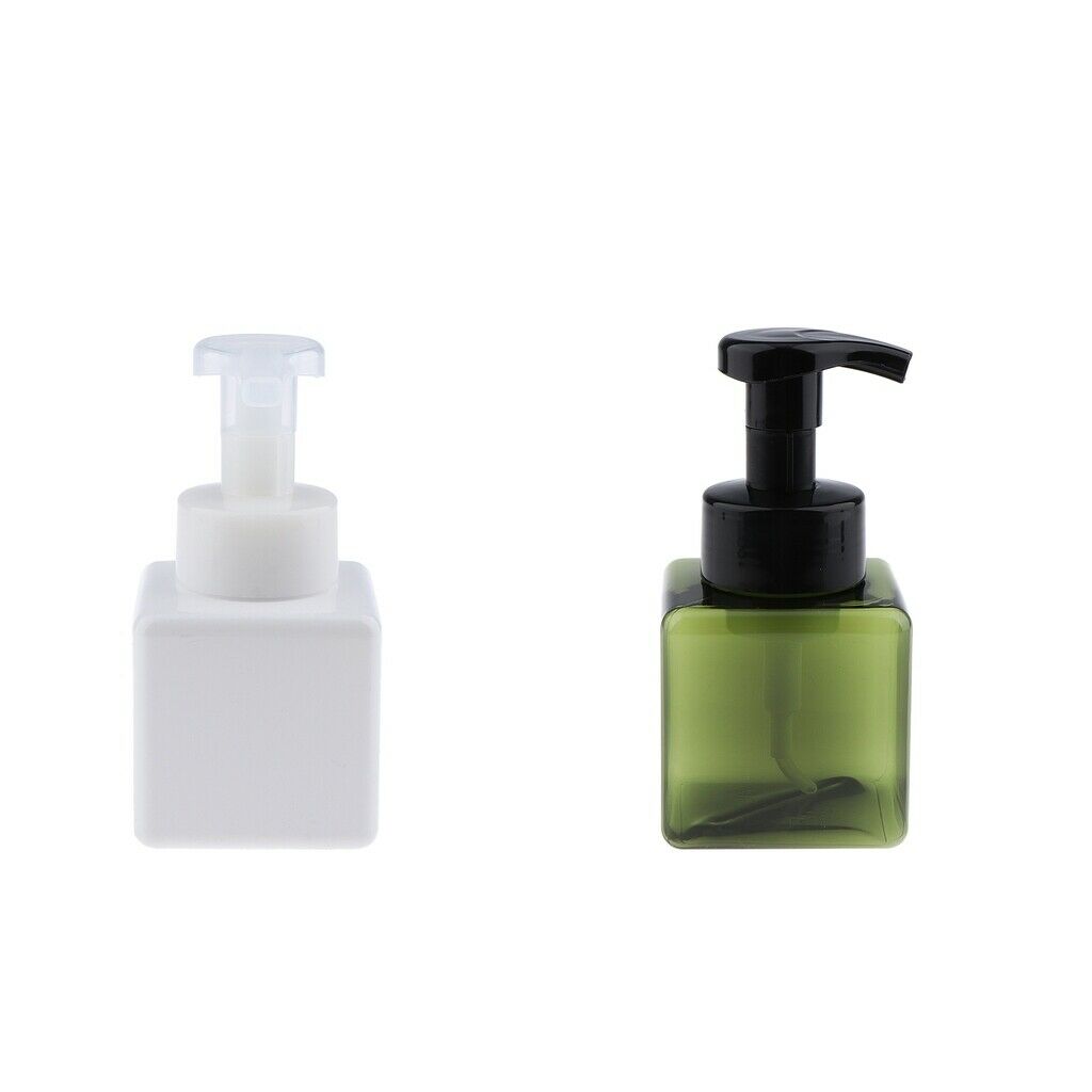 Empty Foam Dispenser Pump Bottle Facial Cleanser Container 250ml White Green